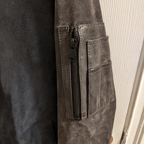 DANIER men's suede bomber jacket - Picture 3 of 5